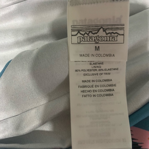 Patagonia Parrots Teal Bikini Bottom Size M - Picture 3 of 4